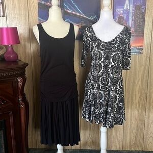 THALIA SODI BLACK STRETCHY DRESS SIZE LARGE AND ALLOY APPAREL STRETCHY LARGE